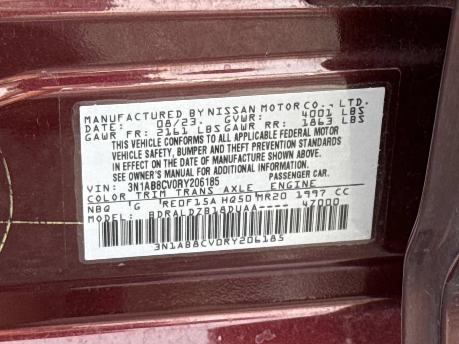 Used 2024 Nissan Sentra SV w/ All-Weather Package FWD image 30