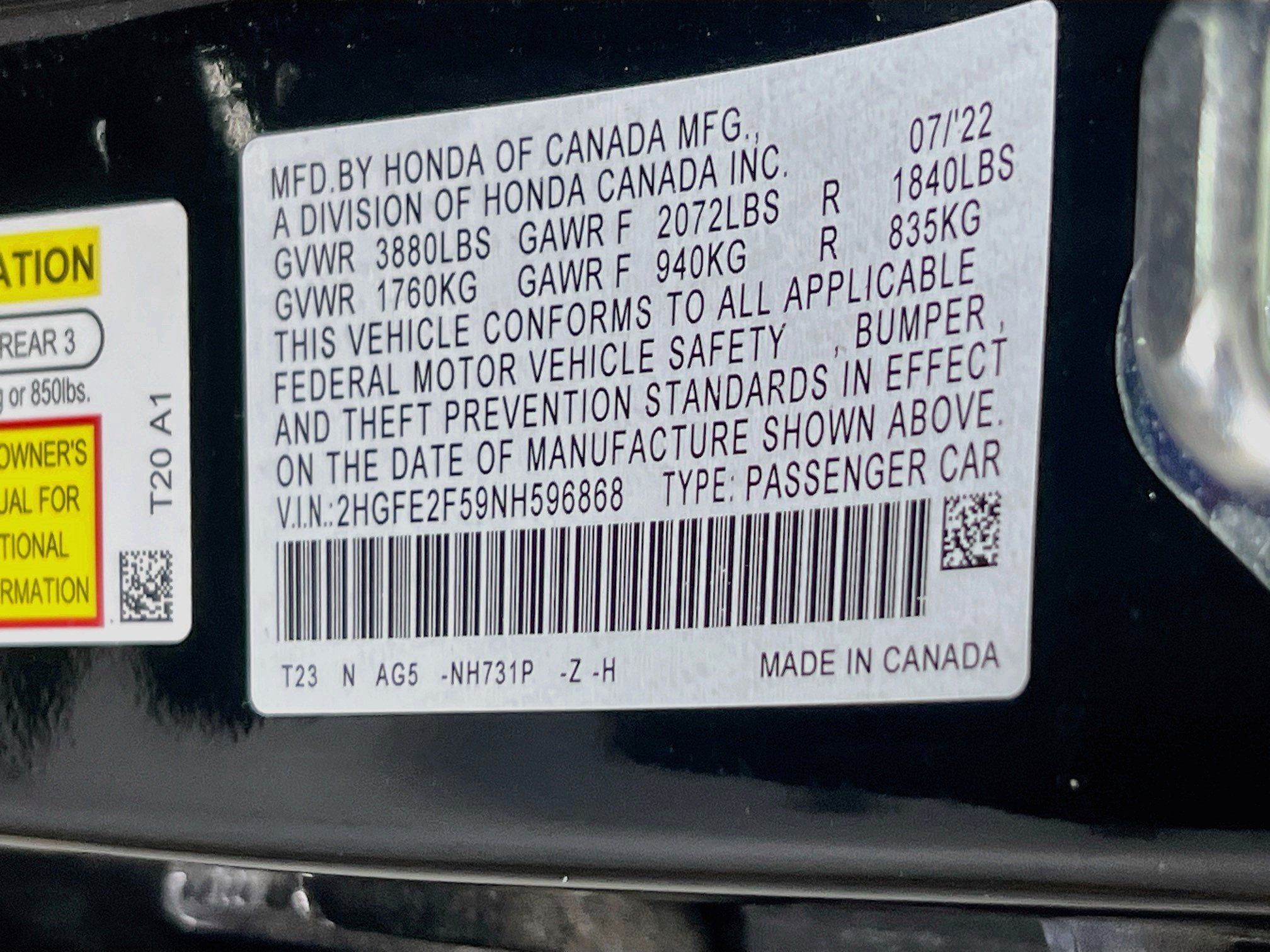 Used 2022 Honda Civic Sport image 29