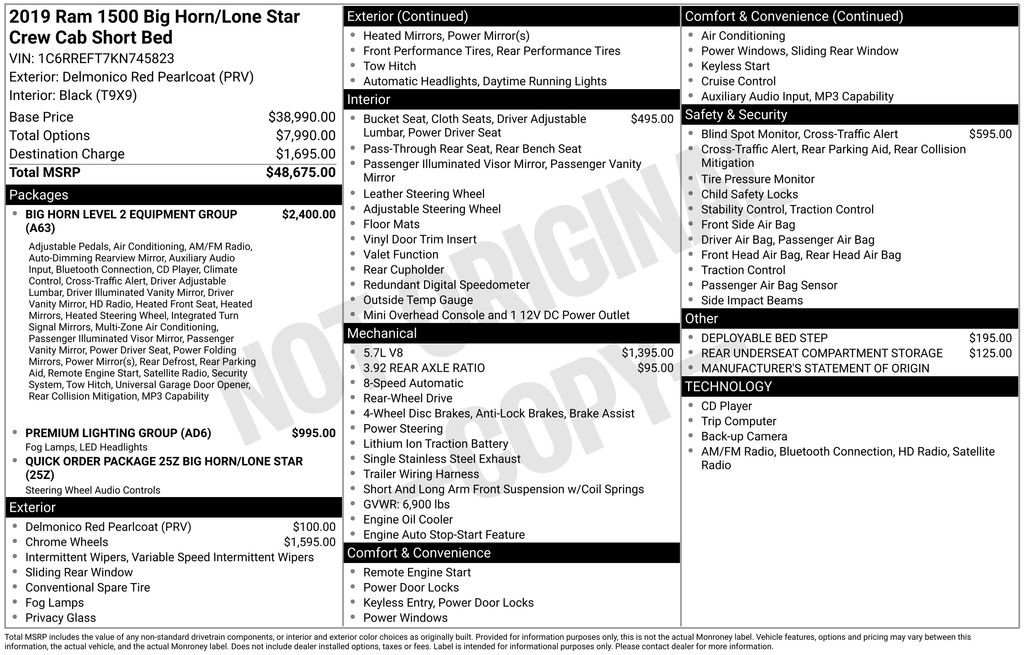 Used 2019 RAM 1500 Big Horn image 15
