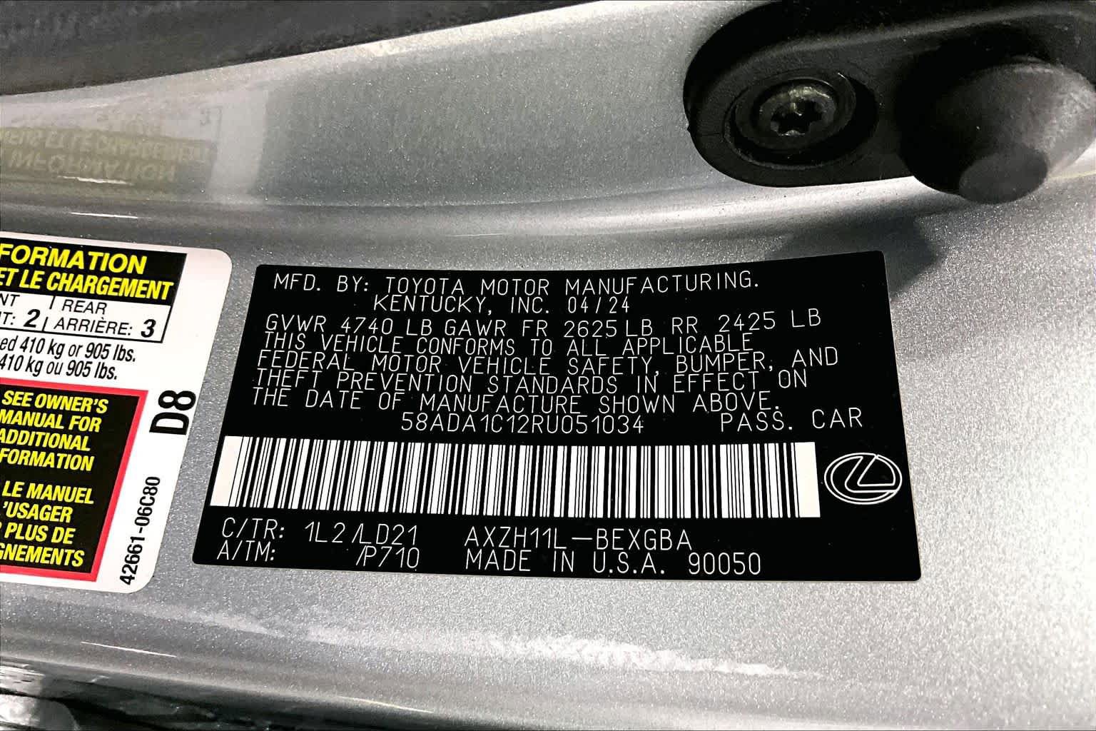 Used 2024 Lexus ES 300h w/ Premium Package FWD image 37