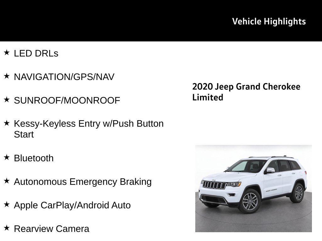 Used 2020 Jeep Grand Cherokee Limited AWD/4WD image 19