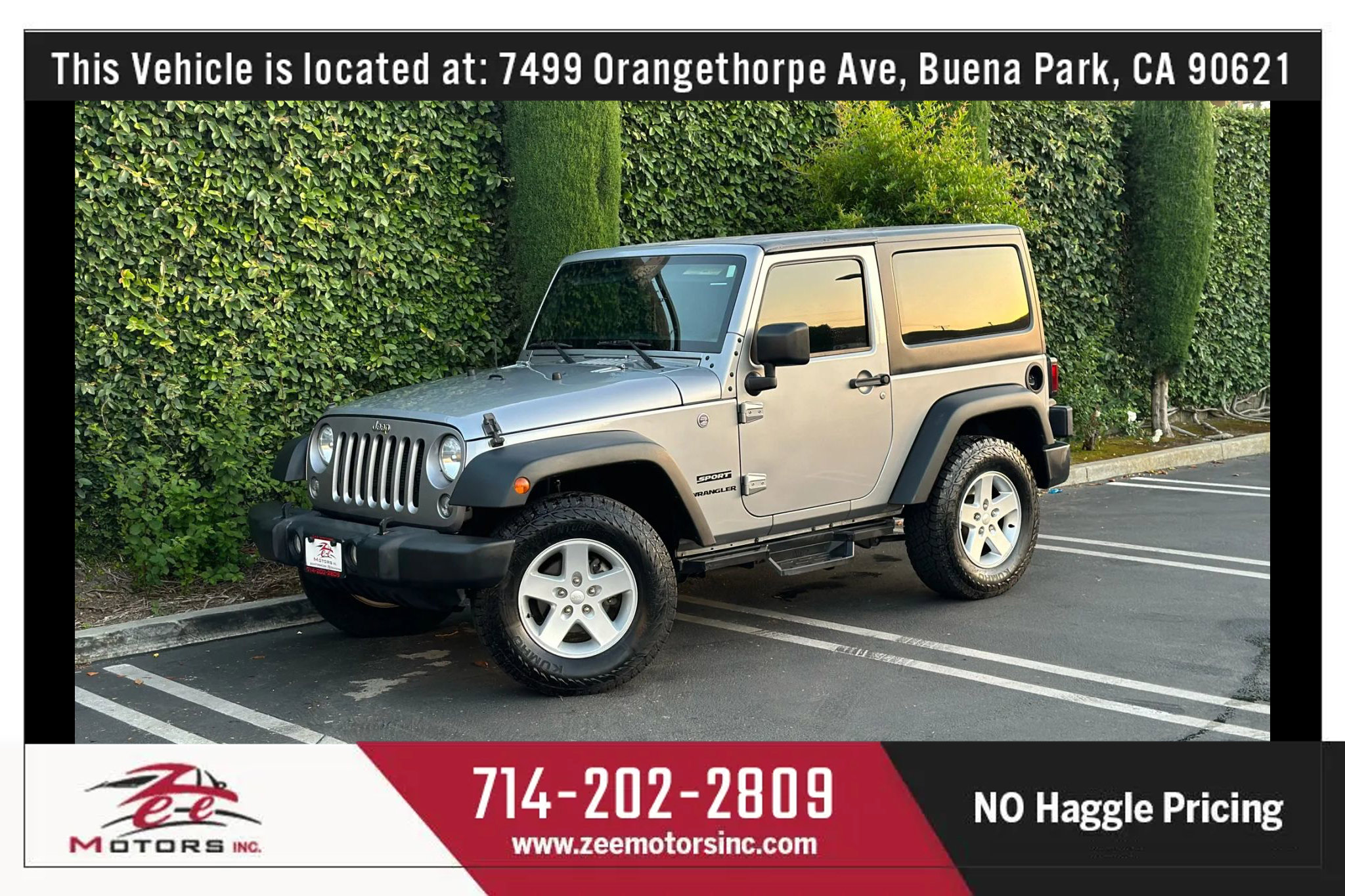 Used 2017 Jeep Wrangler Sport w/ Quick Order Package 24S image 11