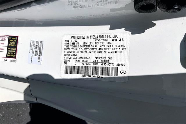 Used 2022 INFINITI Q60 3.0t Luxe w/ Cargo Package RWD image 18