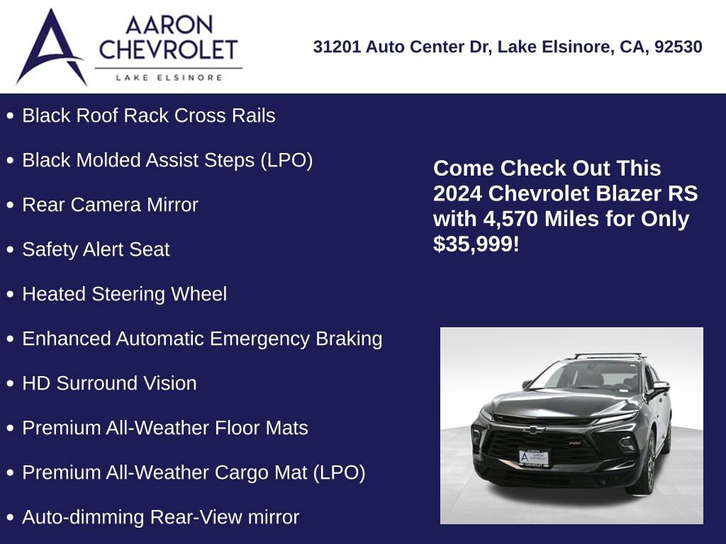 Used 2024 Chevrolet Blazer RS w/ Driver Confidence II Package image 25