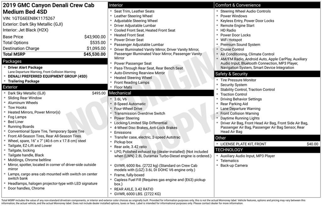 Used 2019 GMC Canyon Denali AWD/4WD image 25