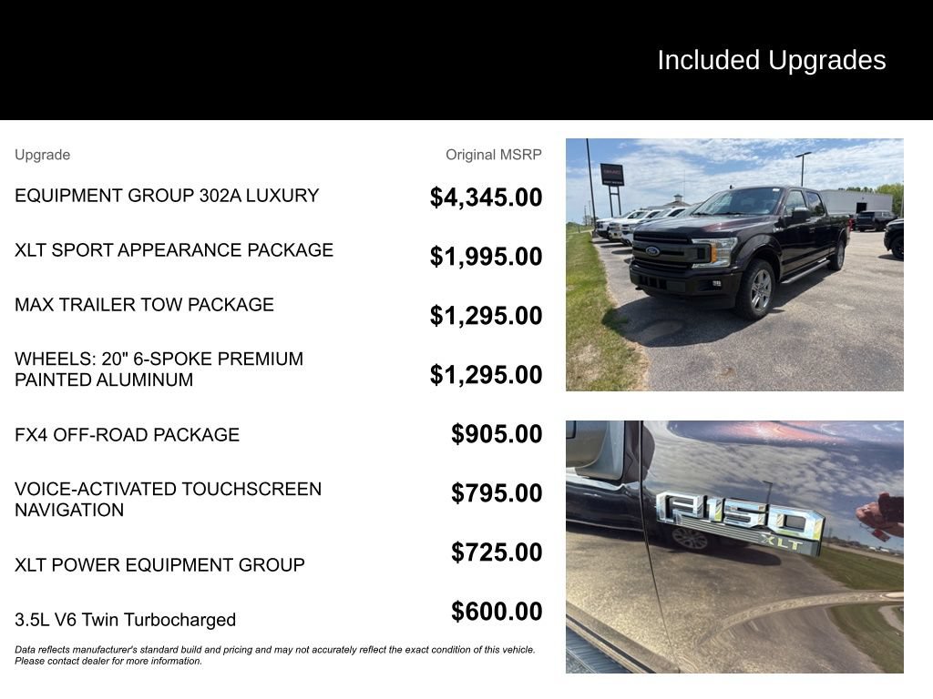 Used 2019 Ford F150 XLT w/ Equipment Group 302A Luxury AWD/4WD image 6