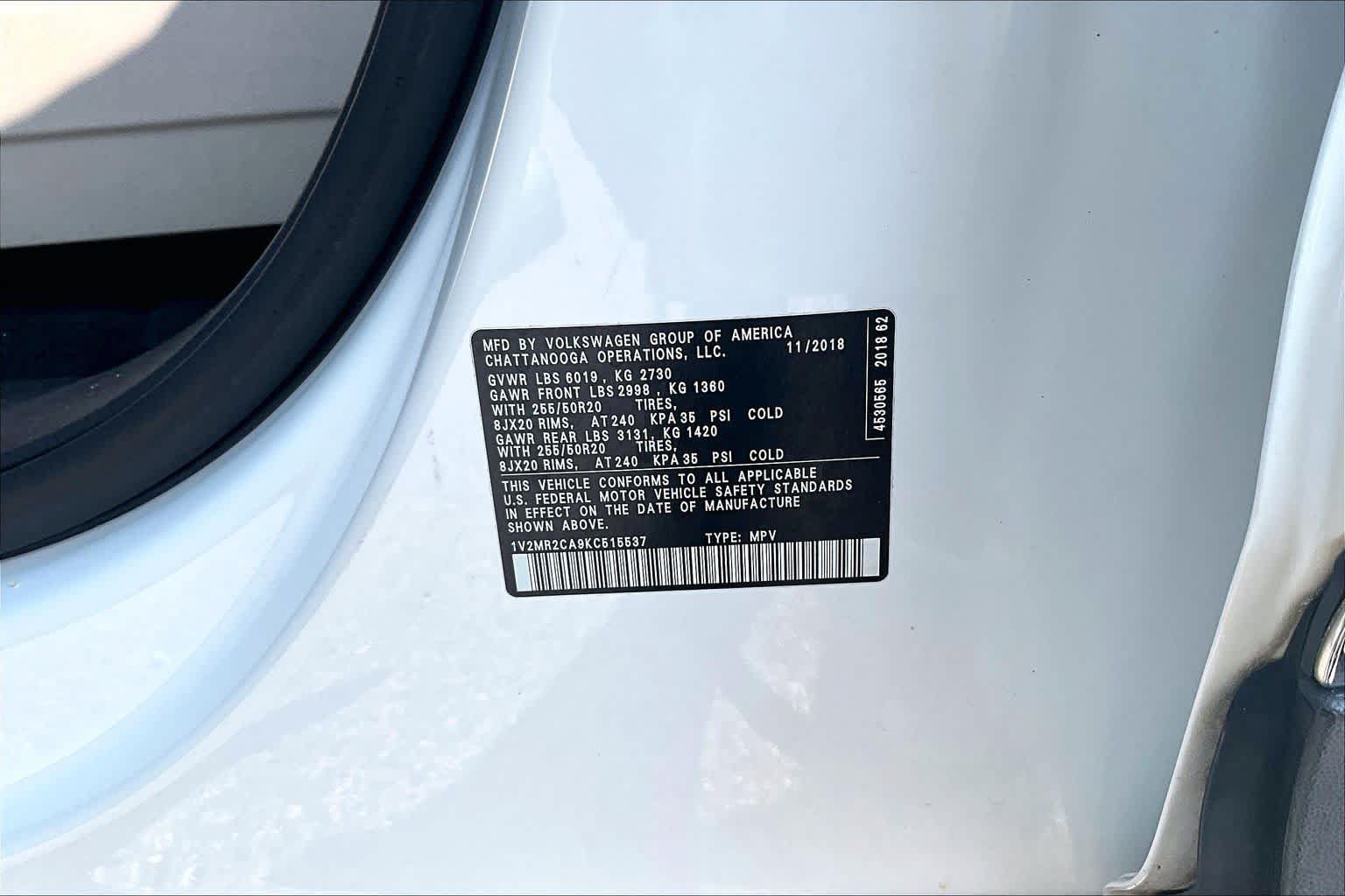 Used 2019 Volkswagen Atlas SEL AWD/4WD image 37