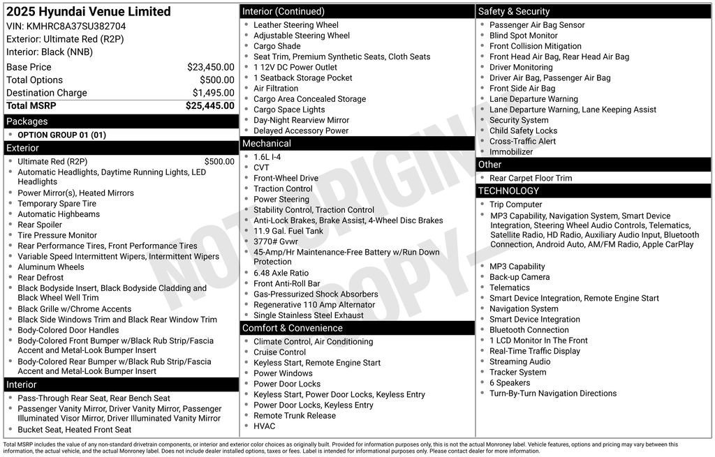 Used 2025 Hyundai Venue Limited FWD image 2