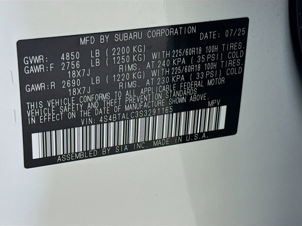 New 2025 Subaru Outback Onyx Edition image 33