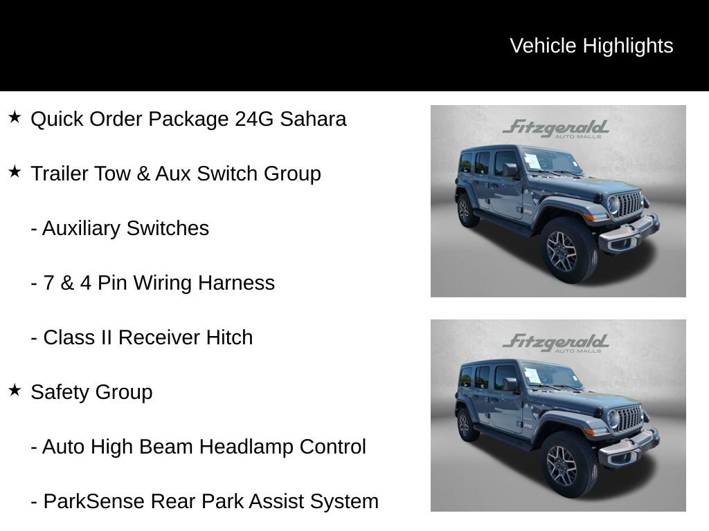 Used 2024 Jeep Wrangler Unlimited Sahara w/ Technology Group AWD/4WD image 7