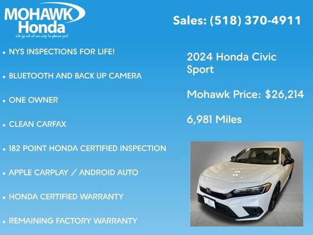 Certified 2024 Honda Civic Sport image 8