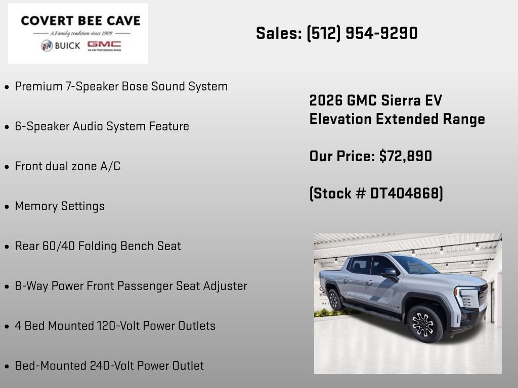 New 2026 GMC Sierra EV Elevation w/ Premium Package AWD/4WD image 32