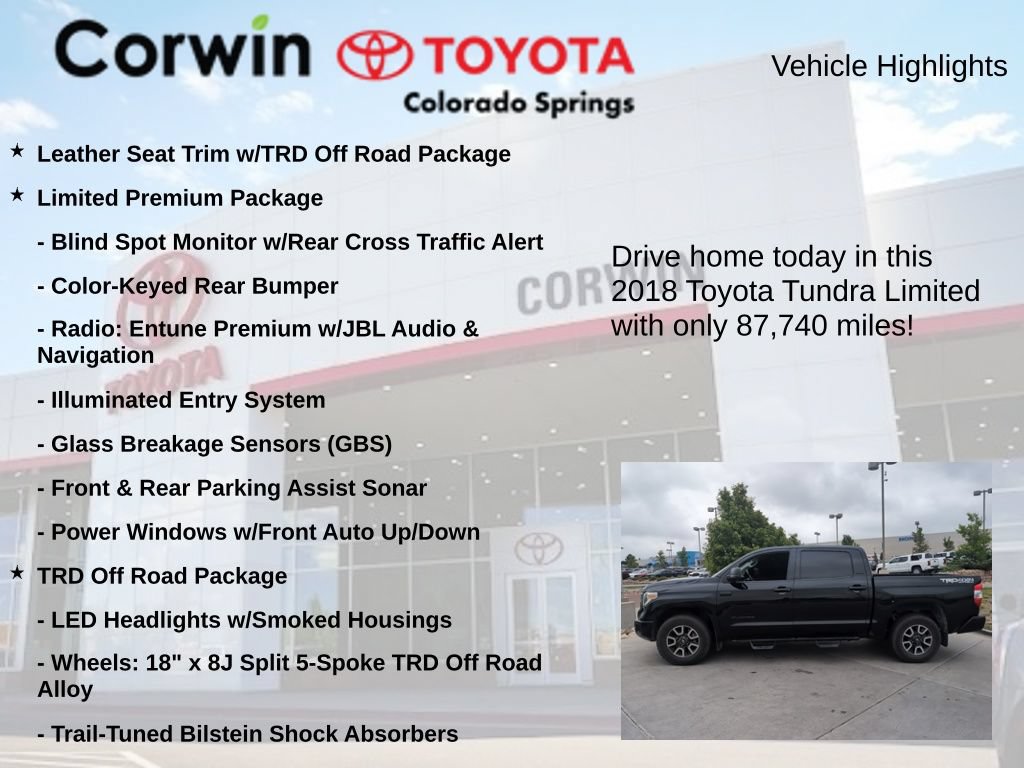 Used 2018 Toyota Tundra Limited w/ Limited Premium Package AWD/4WD image 7