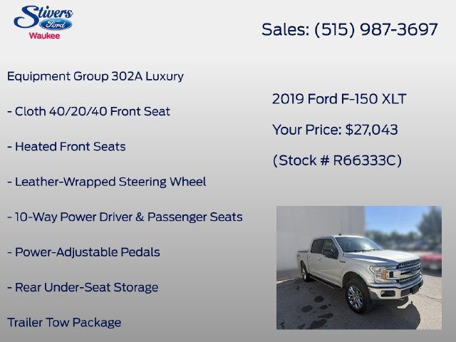Used 2019 Ford F150 XLT w/ Equipment Group 302A Luxury AWD/4WD image 16