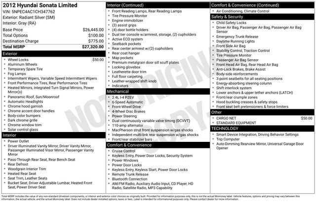 Used 2012 Hyundai Sonata Limited image 49