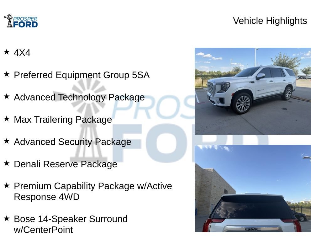 Used 2024 GMC Yukon Denali w/ Denali Reserve Package AWD/4WD image 5