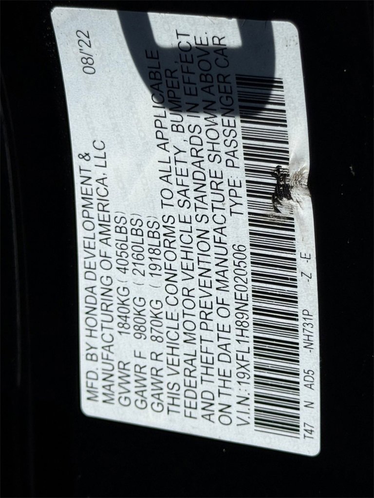 Used 2022 Honda Civic Sport Touring image 32