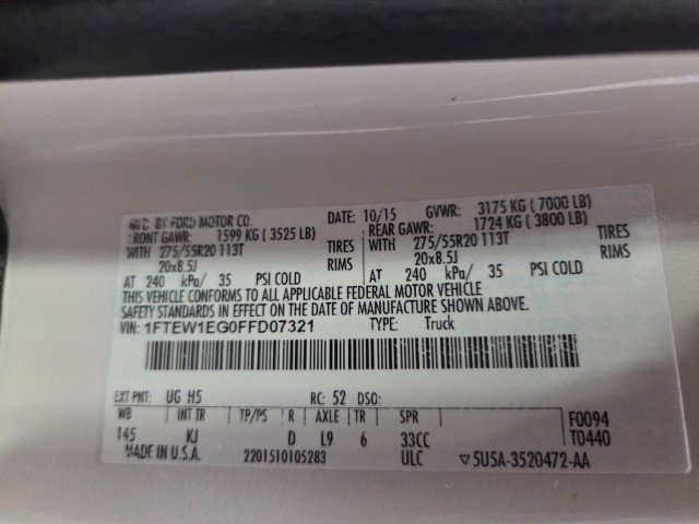 Used 2015 Ford F150 King Ranch w/ Equipment Group 601A Luxury image 99