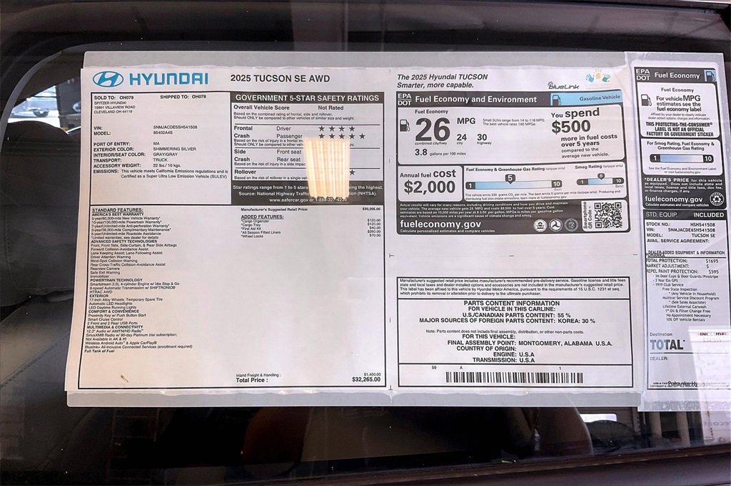 New 2025 Hyundai Tucson SE image 13