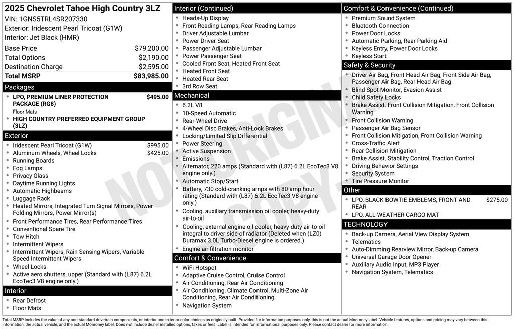 Certified 2025 Chevrolet Tahoe High Country image 3