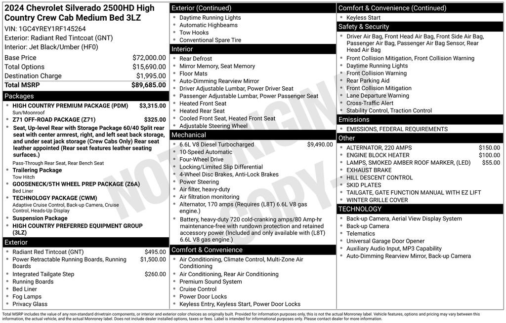 Used 2024 Chevrolet Silverado 2500 High Country w/ High Country Premium Package image 6