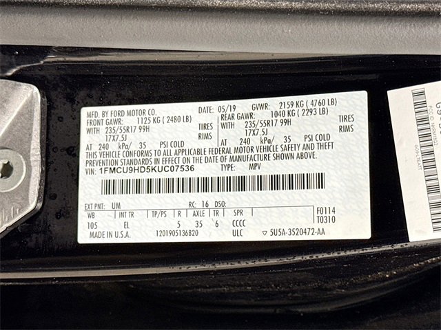 Used 2019 Ford Escape SEL image 31