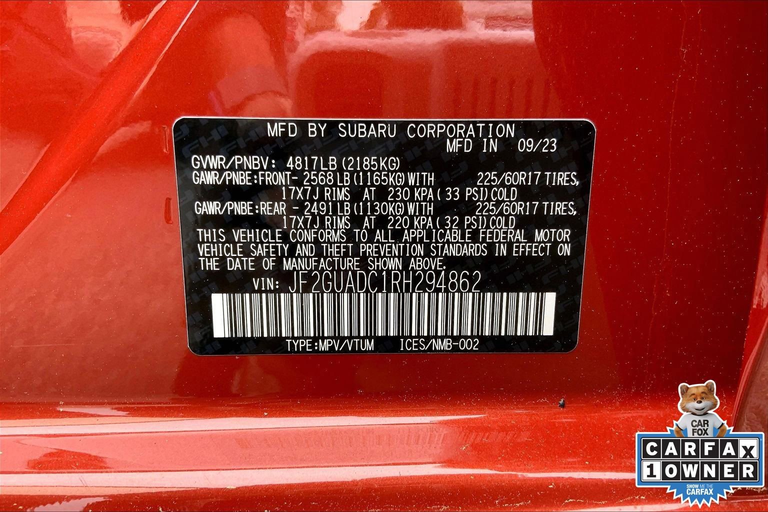 Certified 2024 Subaru Crosstrek 2.0i Premium AWD/4WD image 33