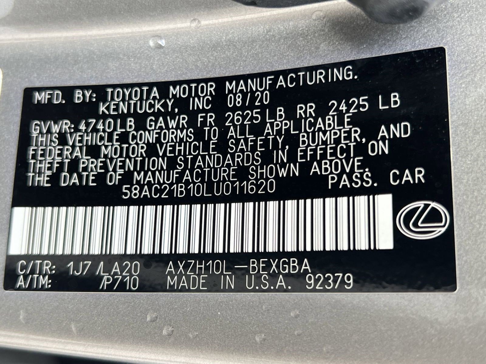 Used 2020 Lexus ES 300h w/ Accessory Package image 19