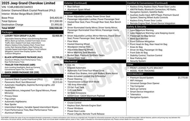 New 2025 Jeep Grand Cherokee Limited w/ Luxury Tech Group II AWD/4WD image 31