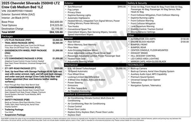 Used 2025 Chevrolet Silverado 2500 LTZ w/ LTZ Plus Package AWD/4WD image 7