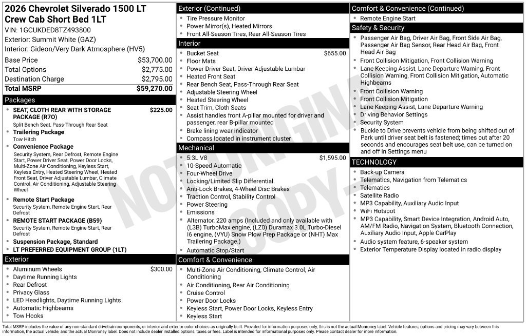 New 2026 Chevrolet Silverado 1500 LT AWD/4WD image 33