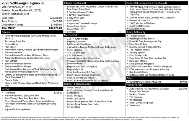 Used 2020 Volkswagen Tiguan SE image 34