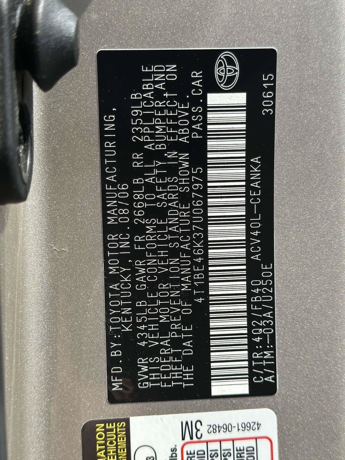 Used 2007 Toyota Camry CE FWD image 26