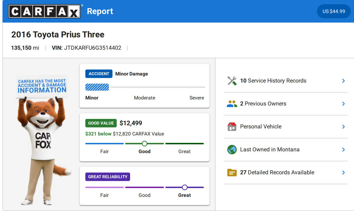 Used 2016 Toyota Prius Three FWD image 3