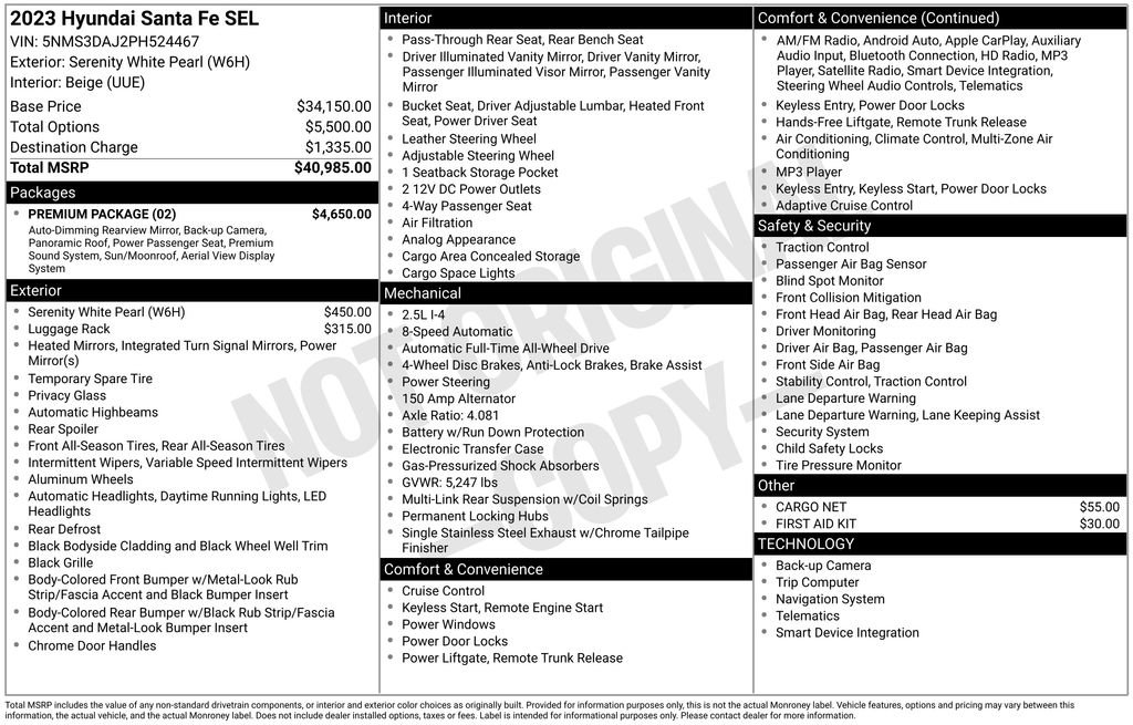 Certified 2023 Hyundai Santa Fe SEL w/ Premium Package image 38