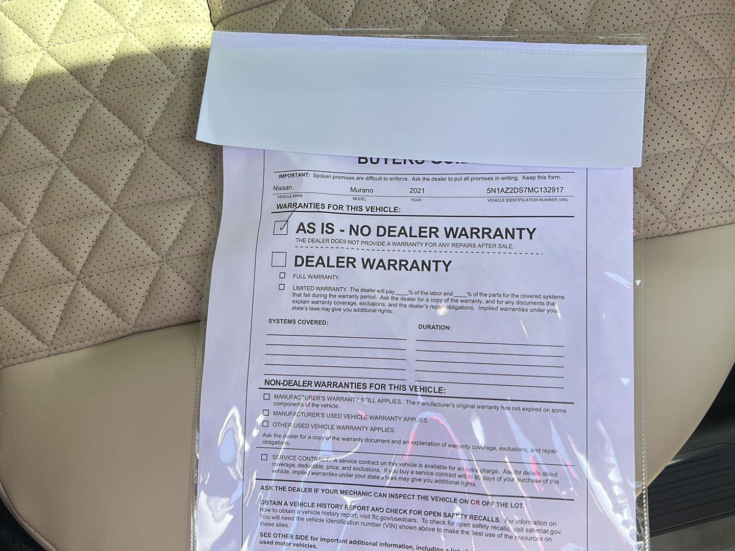 Used 2021 Nissan Murano Platinum w/ Cargo Package AWD/4WD image 28
