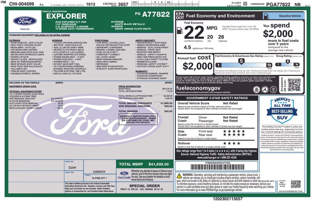Used 2023 Ford Explorer XLT image 44