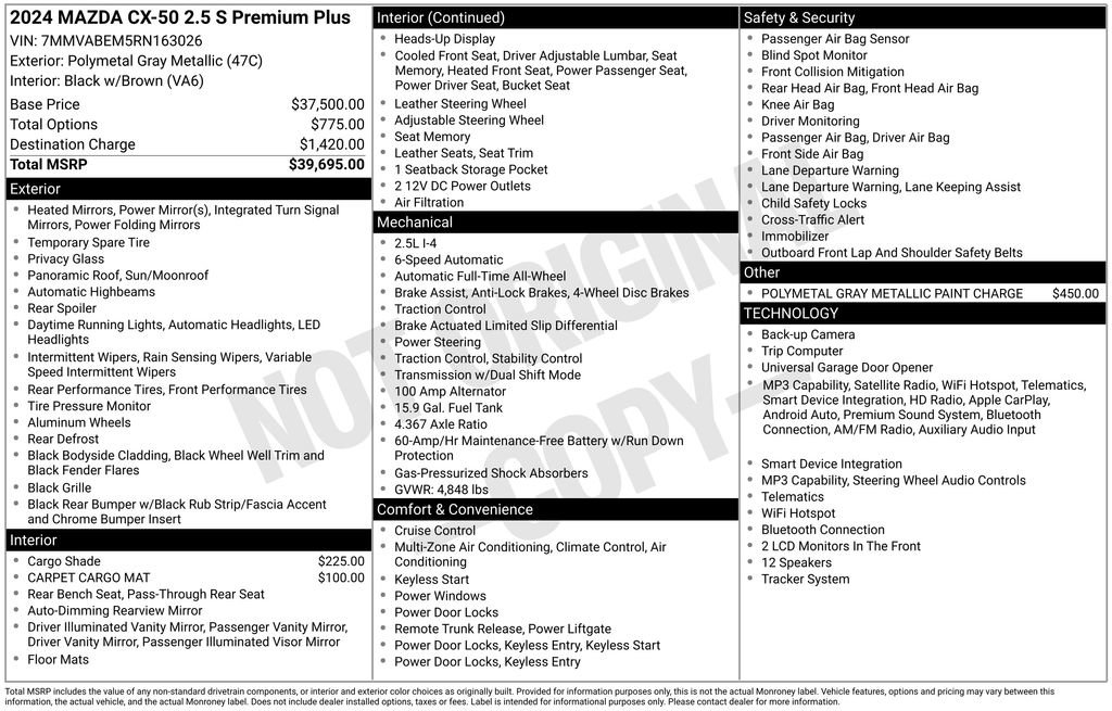 Certified 2024 MAZDA CX-50 AWD 2.5 S w/ Premium Plus Pkg image 11