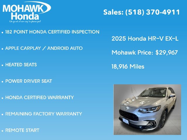 Certified 2025 Honda HR-V EX-L image 16