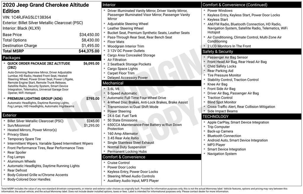 Used 2020 Jeep Grand Cherokee Altitude image 24