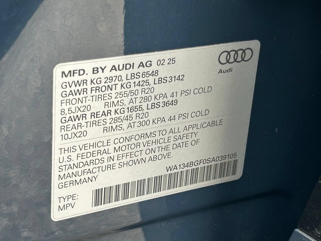 Used 2025 Audi Q6 e-tron Prestige w/ Beige Warm Weather Package AWD/4WD image 78
