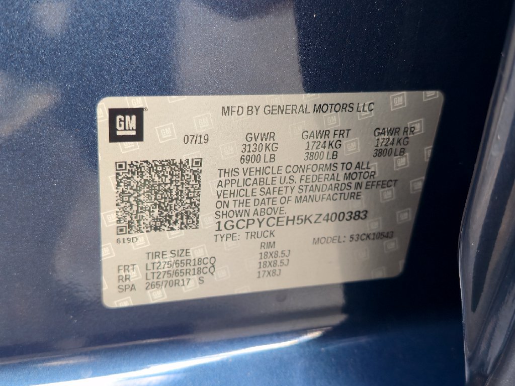 Certified 2019 Chevrolet Silverado 1500 Custom Trail Boss w/ Custom Convenience Package AWD/4WD image 32