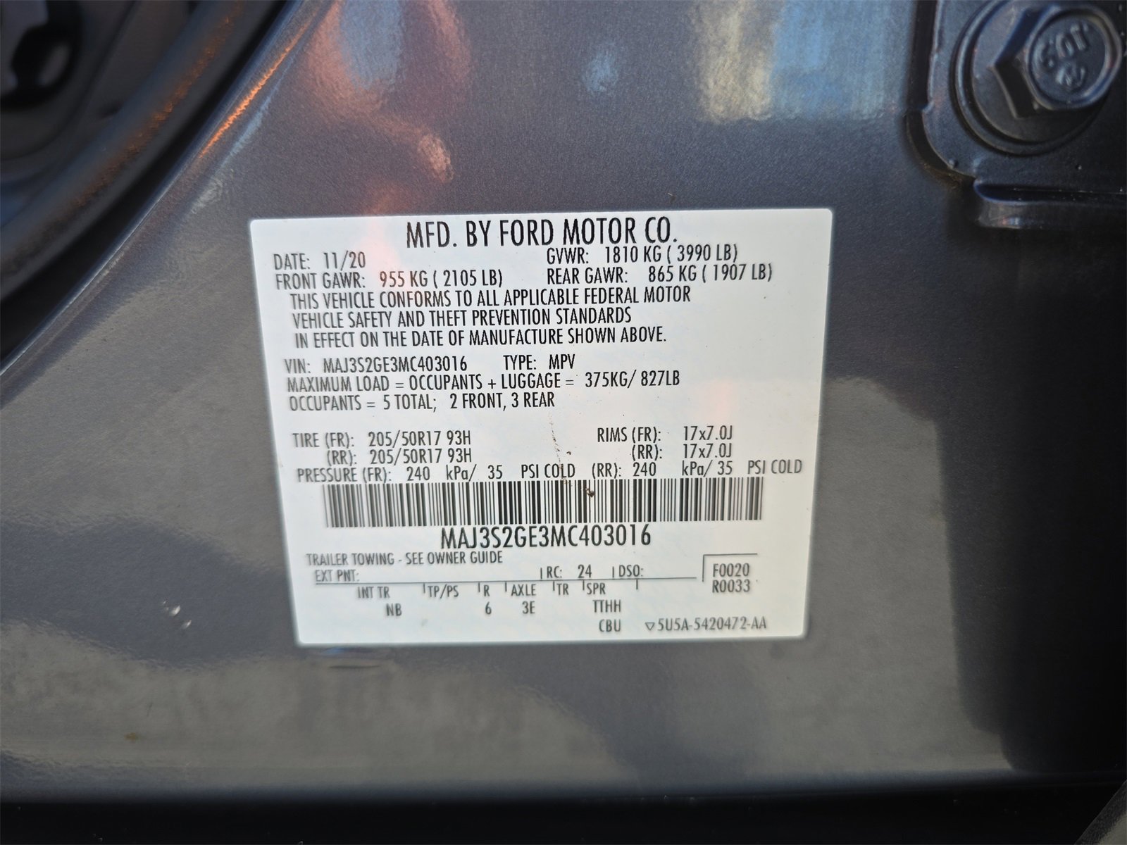 Certified 2021 Ford EcoSport SE w/ SE Convenience Package image 30