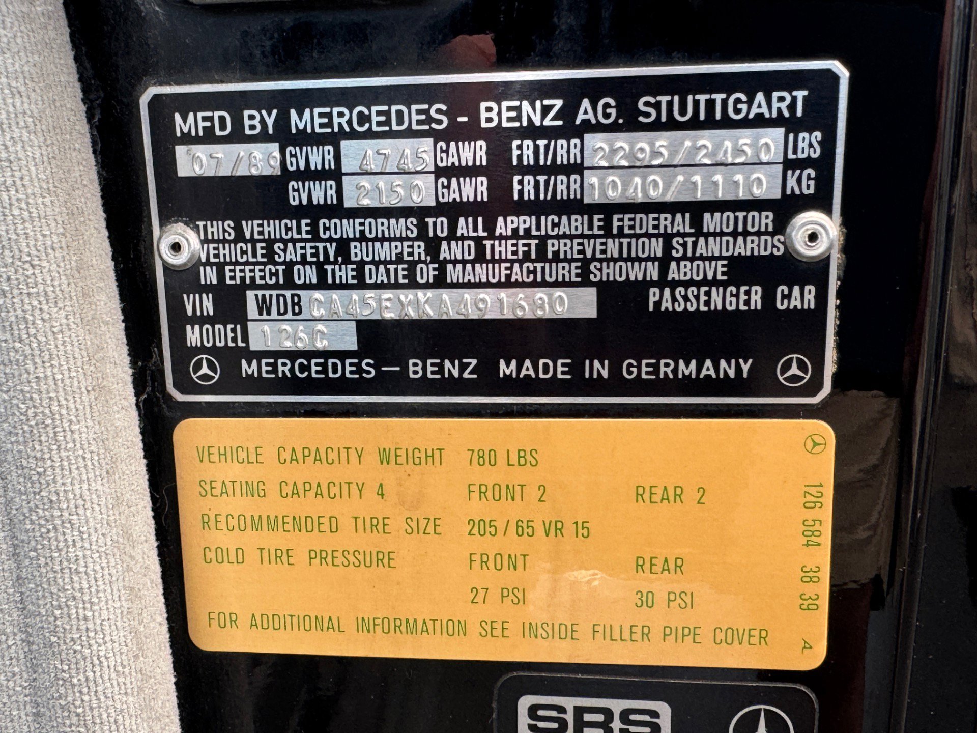 Used 1989 Mercedes-Benz 560 SEC image 35