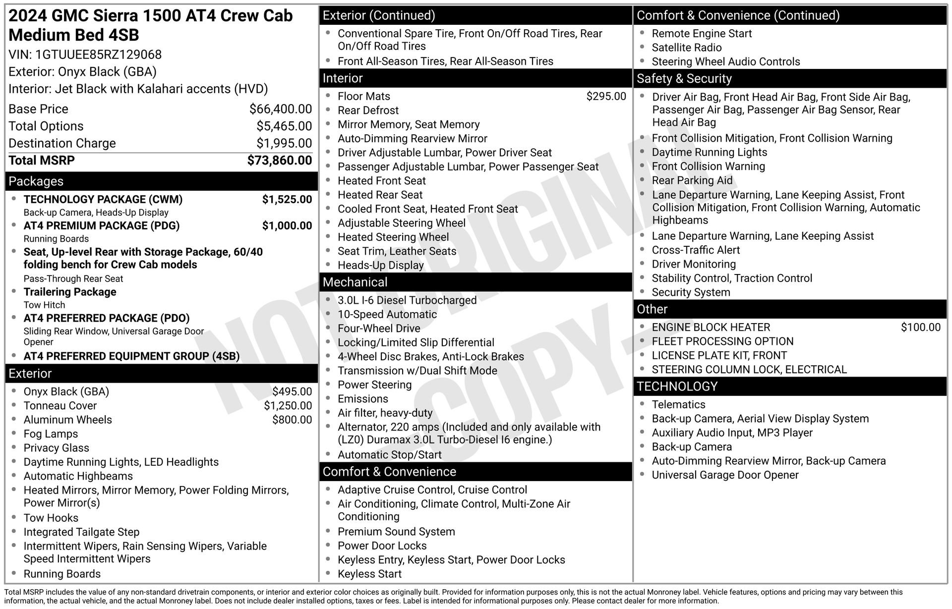 Certified 2024 GMC Sierra 1500 AT4 w/ Technology Package image 3