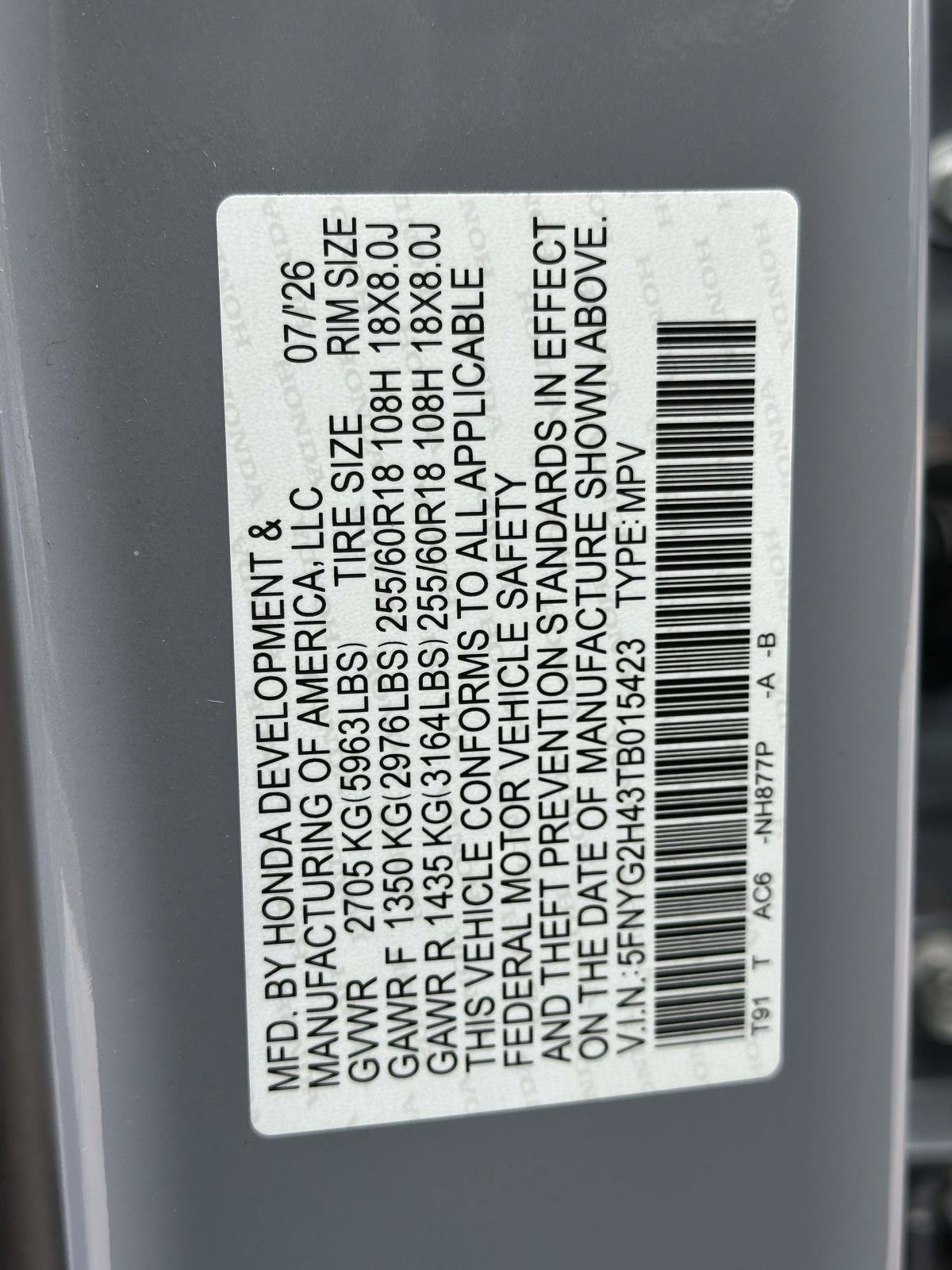 New 2026 Honda Pilot EX-L image 29
