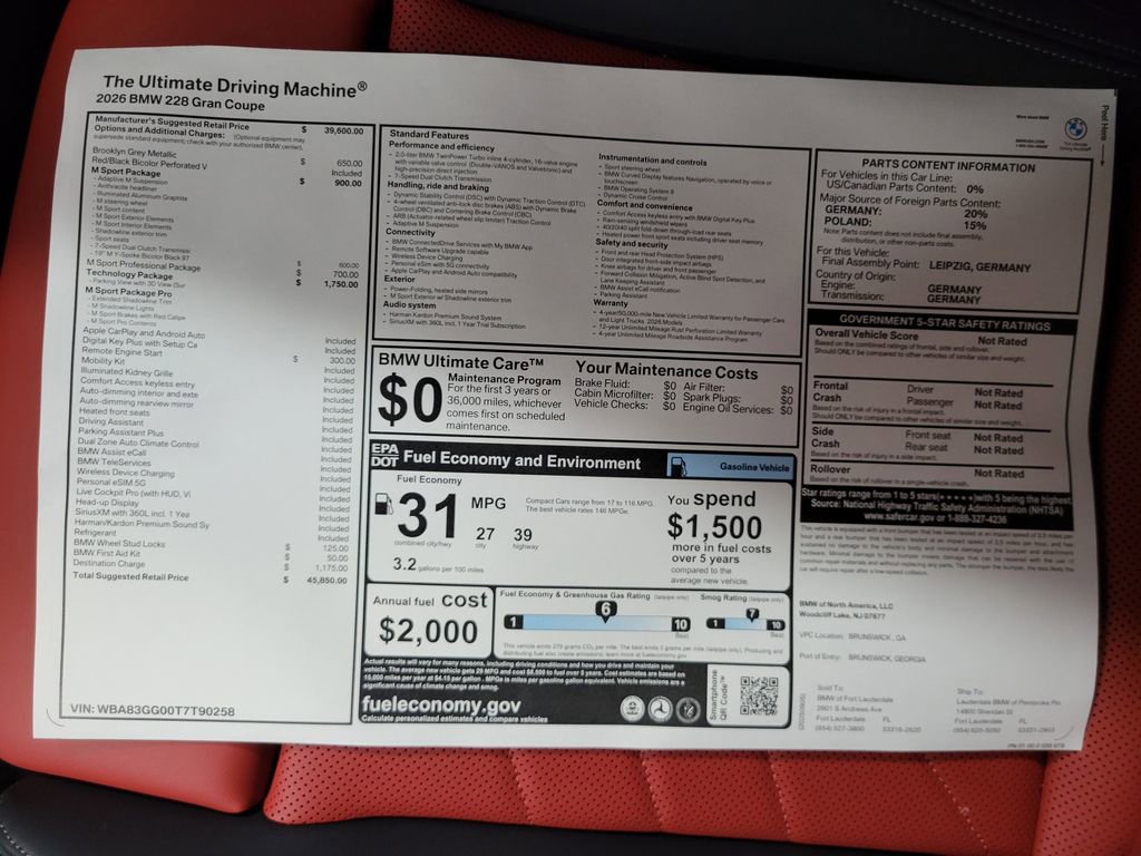 New 2026 BMW 228i w/ Technology Package FWD image 14