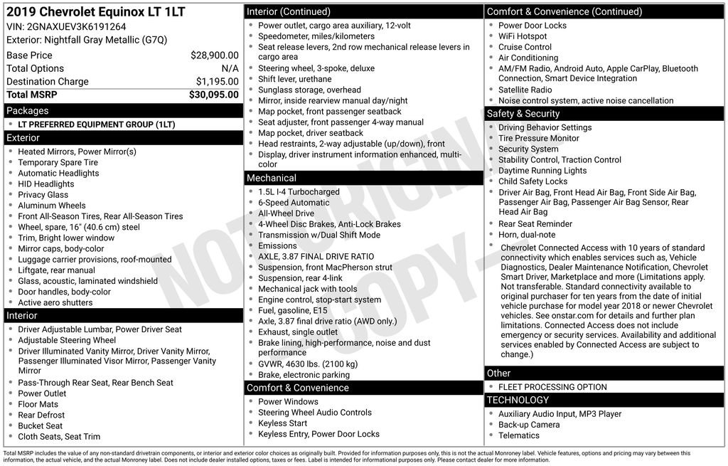 Used 2019 Chevrolet Equinox LT image 31