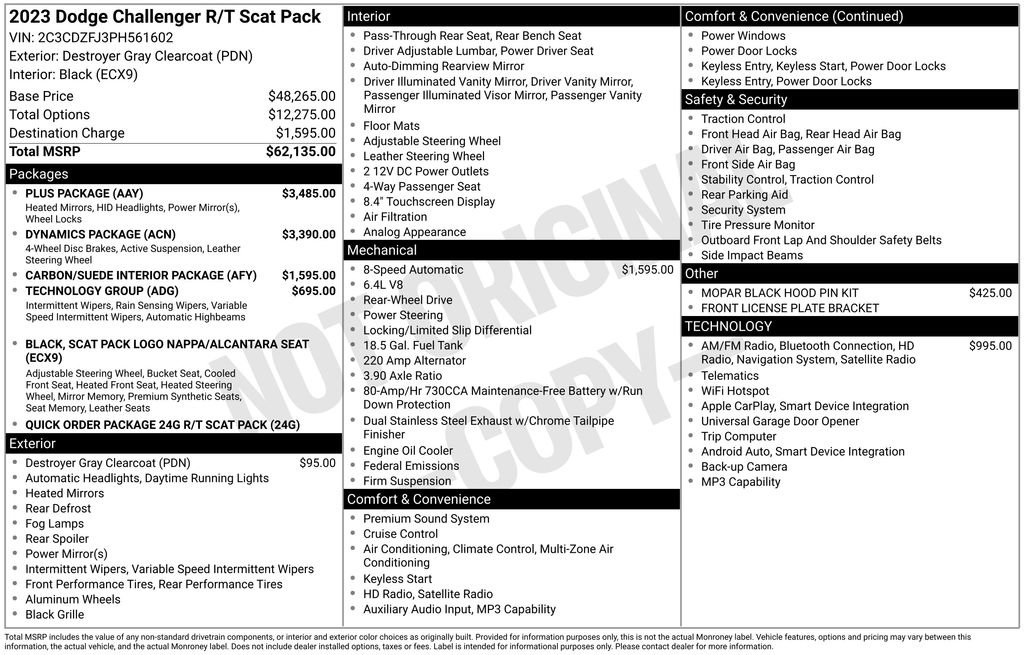 Used 2023 Dodge Challenger R/T Scat Pack w/ Plus Package RWD image 35