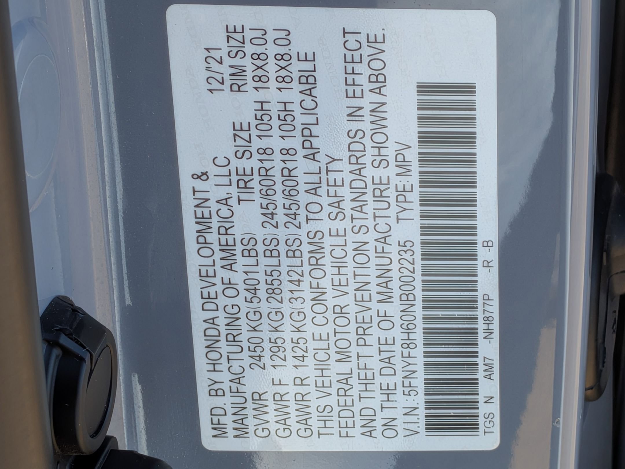 Certified 2022 Honda Passport TrailSport image 36